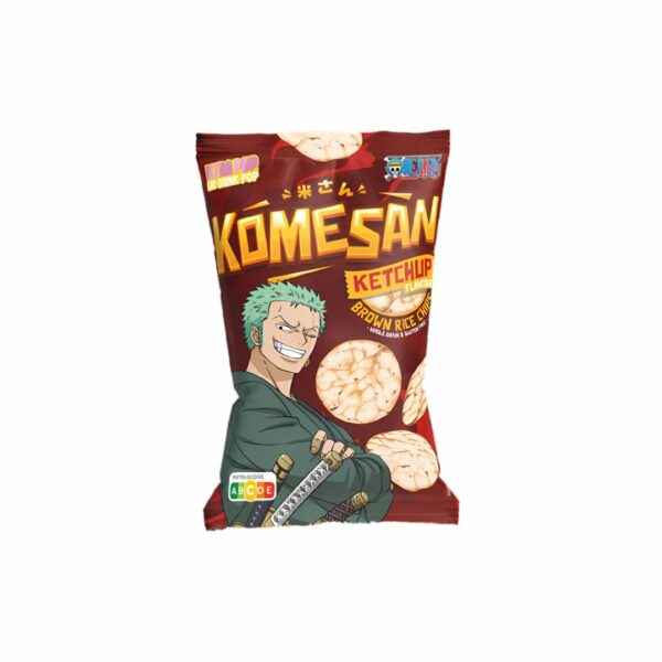 Ultra Pop One Piece Komesan Zoro, Chips Di Riso Integrale Gusto Ketchup - 60gr