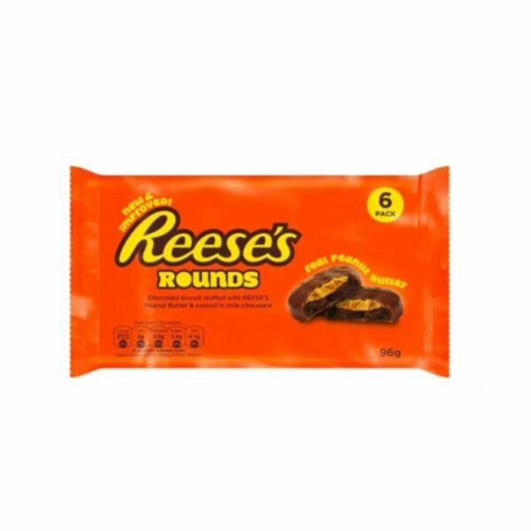 Reese's Rounds biscotti al cioccolato con burro d'arachidi 96g Reese's Peanut Butter Rounds